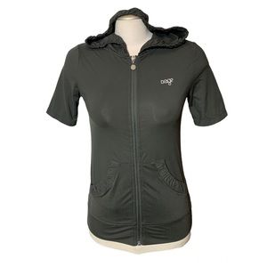 ORAGE Full Zip Short Sleeves Hooded Athletic Light Jacket Size Small